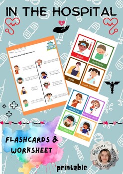 Preview of Aches & Illnesses Flashcards and Worksheet Set