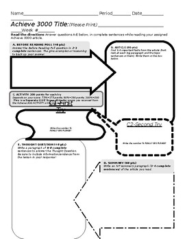 Preview of Achieve 3000 doddle notes/worksheet  #2