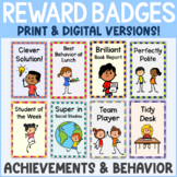 Achievement & Behavior Reward Badges - Digital Reward System