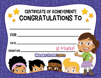Preview of Achievement Certificate
