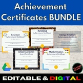 Achievement Certificates BUNDLE | Editable & Digital