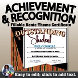 Achievement/Recognition Certificate Kente Theme