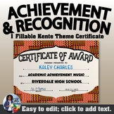 Achievement/Recognition Certificate Kente Theme