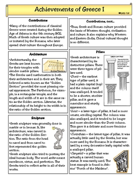 Preview of Achievements of Ancient Greece, Part I