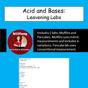 Preview of Acid & Base Lab Using Muffins and Pancakes