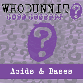 Preview of Acid & Bases Whodunnit Activity - Printable & Digital Game Options