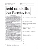 Acid Rain Article short with Questions