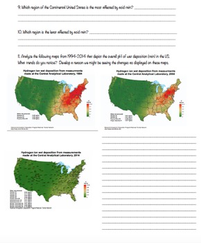 Acid Rain Worksheet by Gowitzka's Science Stuff | TpT