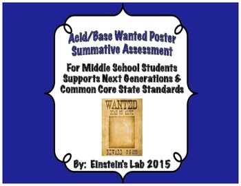 Preview of Acid/Base Wanted Poster- Summative Assessment