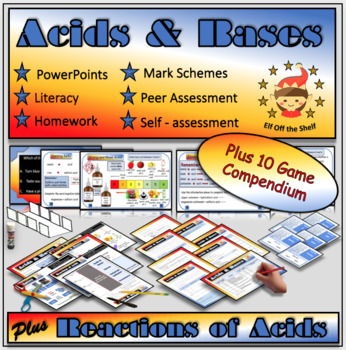 Preview of Acids, Bases, Indicators and Reactions of Acids - 2 Lessons Plus 10 Games