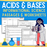 Acids & Bases: Informational Chemistry Passages, Worksheet