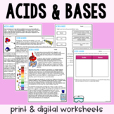 Acids & Bases - Reading Comprehension Worksheets