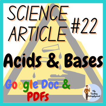 Preview of Acids & Bases Science Article #22 | Reading / Literacy (Google Version)