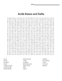 Acids, Bases, and Salts Word Search