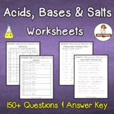 Acids Bases and Salts Worksheets