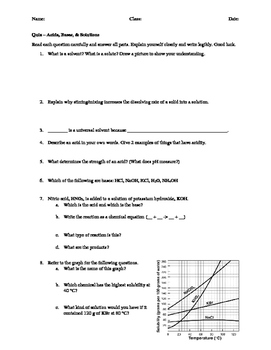 Chemistry Solutions HyperDoc Series - Grade 5 BC Science