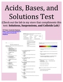 Acids, Bases, and Solutions Test