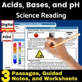 Acids, Bases, and pH scale Science Reading Comprehension P
