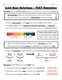 Acids, Bases, and the pH Scale -- Digital Lab (PhET Simula