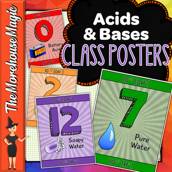 Preview of Acids & Bases pH Scale Posters