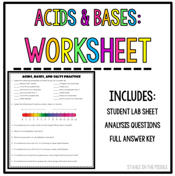 Preview of Acids, Bases, & pH Scale Practice