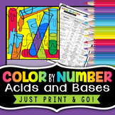 Acids and Bases Color by Number - Science Color By Number 