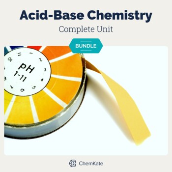 Preview of Acids and Bases Editable Full Chemistry Lesson Bundle | Print and Digital