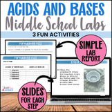 Acids and Bases Experiments - 3 Editable Chemistry Activit
