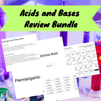 Preview of Acids and Bases Review Bundle
