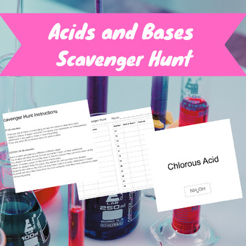 Preview of Acids and Bases Scavenger Hunt
