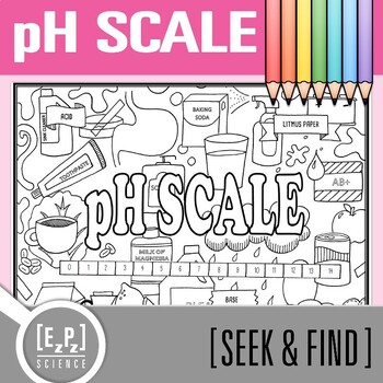 Preview of Acids and Bases Vocabulary Search Activity | Seek and Find Science Doodle