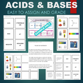 Acids and Bases (pH, Indicator, Hydronium) Sort & Match STATIONS Activity
