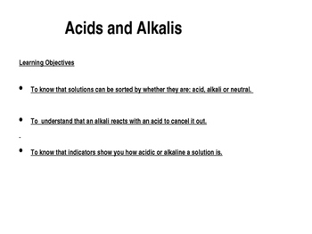 Preview of Acids and alkalis