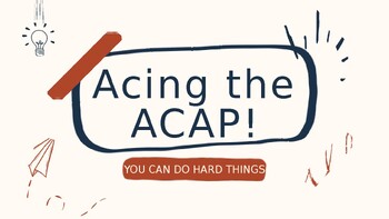 Preview of Acing the ACAP (State Testing)