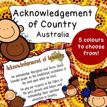 Acknowledgement of Country Poster by Seed to a Flower | TpT