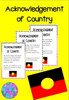 Preview of Acknowledgement of Country Poster - Indigenous Australia