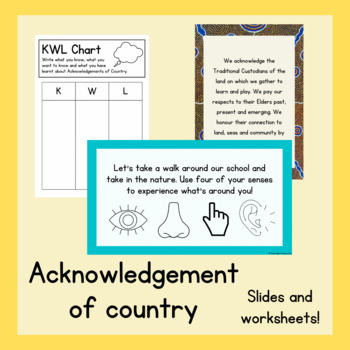 Preview of Acknowledgement of Country (slides, art and worksheets)- Australian Primary Fun