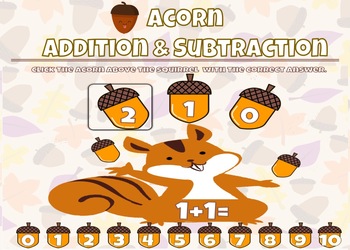 Preview of Acorn Addition & Subtraction Flipchart