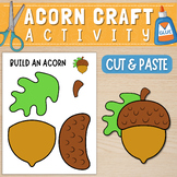 Acorn Craft Activity | Fall Activities | Acorn Coloring Pa