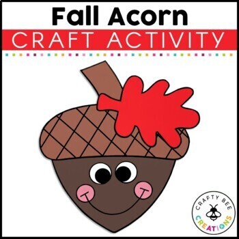 Preview of Fall Acorn Craft | Fall Coloring | Fall Activities | Acorn Bulletin Board