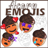 Acorn Emojis Acorn Emoticons Acorn Faces Autumn Clipart