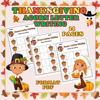 Preview of Acorn Letter Writing  | Literacy Activities | Thanksgiving