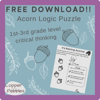 Preview of Acorn Sequence Logic Puzzle - Free Download!