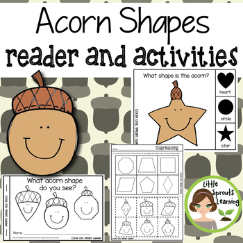 Preview of Acorn Shapes Emergent Reader and Shape Recognition Activities