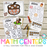 Acorn Themed Fall Math Centers for Pre-k and Kinder l 5 Centers