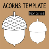 Acorns Craft Template Outlines Clip Art