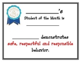 Student of the Month Certificates