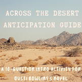 Across the Desert Anticipation Guide