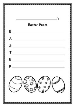 Acrostic Easter Poem Template by Kirsty Wadsworth | TPT