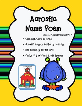 Acrostic Name Poem Worksheets Teaching Resources Tpt